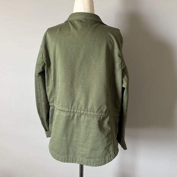Sz M Ann Taylor LOFT light zip front collar utility jacket - Picture 6 of 7